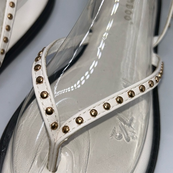 White Studded Sandals - Picture 3 of 5